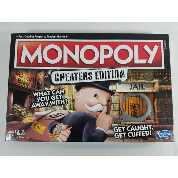 Hasbro Monopoly Game Cheaters Edition Board Game Complete Open Box - Picture 9 of 13